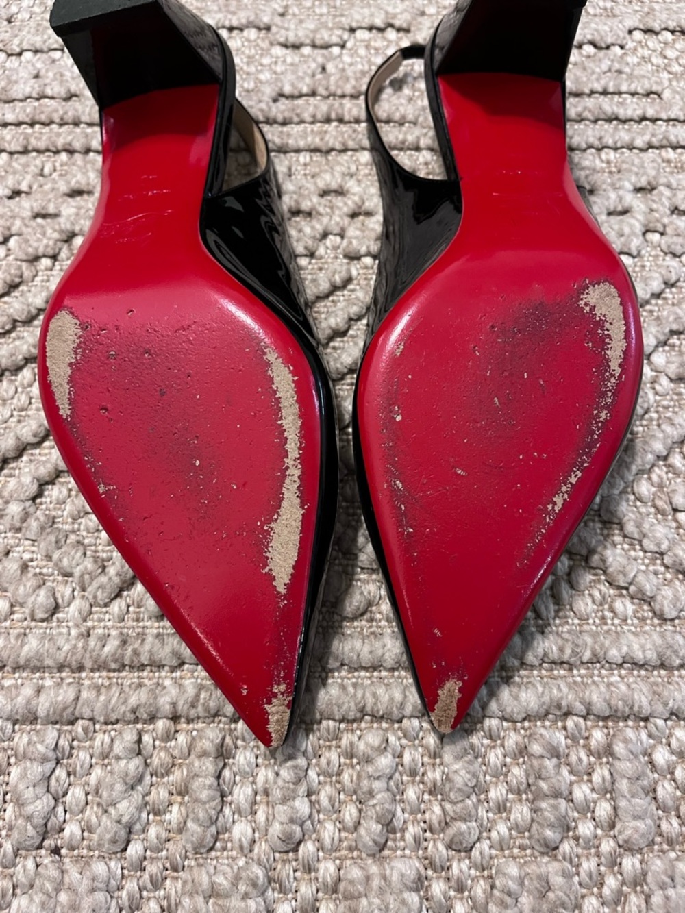 Christian Louboutin Karelli 45 Patent Leather Slingback Pumps - Picture 7 of 7